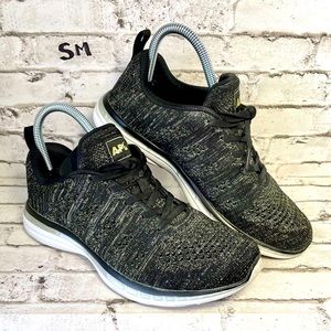 APL Techloom Pro W Running Shoes Black/Gold Knit Lululemon Women’s Size 8
